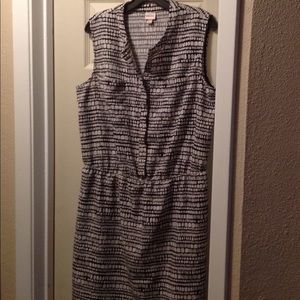 Merona black and cream sleeveless dress.